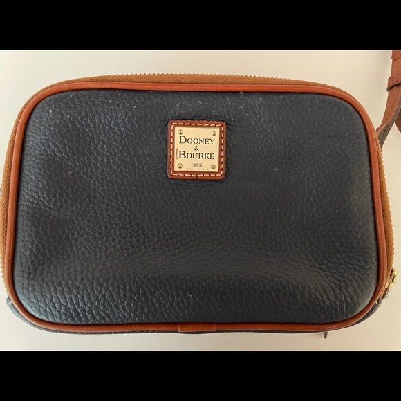 Dooney and Bourke Navy Pebble Leather Crossbody - Picture 1 of 9